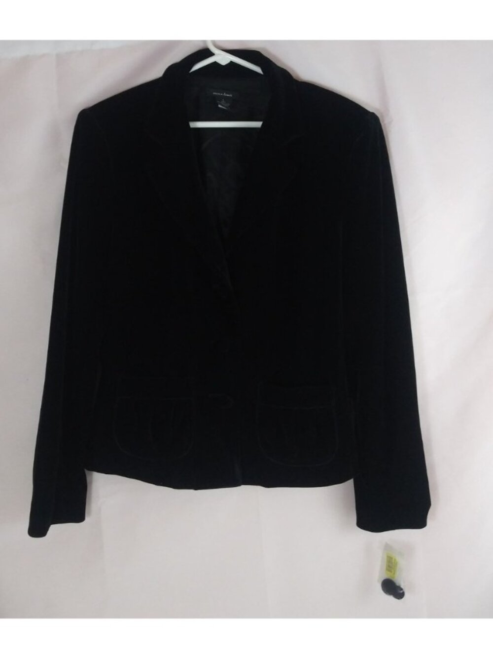 NWT Susan Lewis Women's Black Velvet Blazer Jacket Size Large